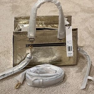 Marc Jacobs Light Gold Mini Crinkle Cruiser Satchel